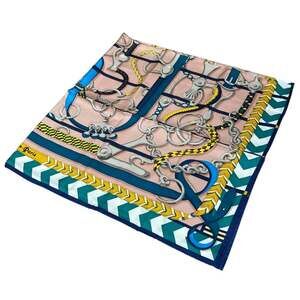 HERMES Authentic Black Silk Scarf